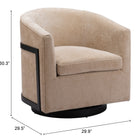 Zuo Hanko Swivel Chair Golden Beige