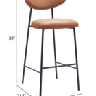 Zuo Rorun Barstool (Set of 2) Brown