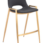 Zuo Desi Counter Stool (Set of 2) Black & Gold