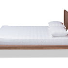 Baxton Studio Karine Mid-Century Modern Walnut Brown Finished Wood Queen Size Platform Bed