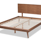 Baxton Studio Karine Mid-Century Modern Walnut Brown Finished Wood King Size Platform Bed