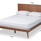 Baxton Studio Karine Mid-Century Modern Walnut Brown Finished Wood King Size Platform Bed