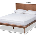 Baxton Studio Karine Mid-Century Modern Walnut Brown Finished Wood King Size Platform Bed