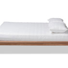 Baxton Studio Karine Mid-Century Modern Walnut Brown Finished Wood Queen Size Platform Bed Frame