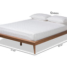 Baxton Studio Karine Mid-Century Modern Walnut Brown Finished Wood Queen Size Platform Bed Frame