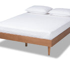 Baxton Studio Rina Mid-Century Modern Ash Wanut Finished Full Size Wood Bed Frame