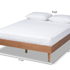Baxton Studio Rina Mid-Century Modern Ash Wanut Finished Full Size Wood Bed Frame