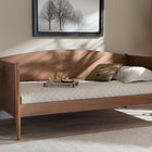 Baxton Studio Veles Mid-Century Modern Ash Wanut Finished Wood Daybed 