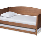 Baxton Studio Veles Mid-Century Modern Ash Wanut Finished Wood Daybed with Trundle