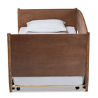 Baxton Studio Veles Mid-Century Modern Ash Wanut Finished Wood Daybed with Trundle