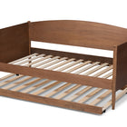 Baxton Studio Veles Mid-Century Modern Ash Wanut Finished Wood Daybed with Trundle