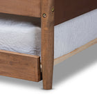 Baxton Studio Veles Mid-Century Modern Ash Wanut Finished Wood Daybed with Trundle