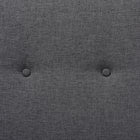 Baxton Studio Theo Mid-Century Modern Dark Grey Fabric Upholstered Walnut Finished Bench