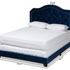 Baxton Studio Samantha Modern and Contemporary Navy Blue Velvet Fabric Upholstered Queen Size Button Tufted Bed