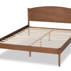 Baxton Studio Leanora Mid-Century Modern Ash Wanut Finished Queen Size Wood Platform Bed
