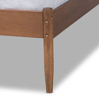 Baxton Studio Leanora Mid-Century Modern Ash Wanut Finished Queen Size Wood Platform Bed
