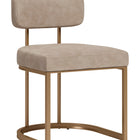 Zuo Velar Dining Chair (Set of 2) Beige & Bronze