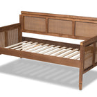 Baxton Studio Toveli Vintage French Inspired Ash Wanut Finished Wood and Synthetic Rattan Daybed