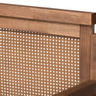Baxton Studio Toveli Vintage French Inspired Ash Wanut Finished Wood and Synthetic Rattan Daybed