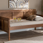 Baxton Studio Toveli Vintage French Inspired Ash Wanut Finished Wood and Synthetic Rattan Daybed
