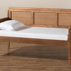 Baxton Studio Toveli Vintage French Inspired Ash Wanut Finished Wood and Synthetic Rattan Daybed
