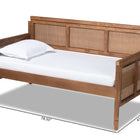 Baxton Studio Toveli Vintage French Inspired Ash Wanut Finished Wood and Synthetic Rattan Daybed