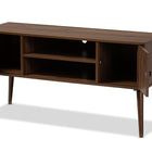 Baxton Studio Alard Mid-Century Modern Walnut Brown Finished 2-Door Wood TV Stand