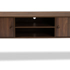 Baxton Studio Alard Mid-Century Modern Walnut Brown Finished 2-Door Wood TV Stand