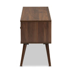 Baxton Studio Alard Mid-Century Modern Walnut Brown Finished 2-Door Wood TV Stand