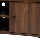 Baxton Studio Alard Mid-Century Modern Walnut Brown Finished 2-Door Wood TV Stand