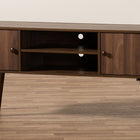 Baxton Studio Alard Mid-Century Modern Walnut Brown Finished 2-Door Wood TV Stand