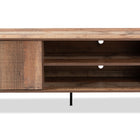Baxton Studio Iver Modern and Contemporary Rustic Oak Finished 1-Door Wood TV Stand