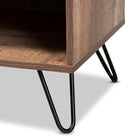 Baxton Studio Iver Modern and Contemporary Rustic Oak Finished 1-Door Wood TV Stand