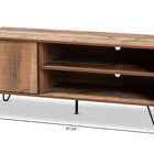Baxton Studio Iver Modern and Contemporary Rustic Oak Finished 1-Door Wood TV Stand