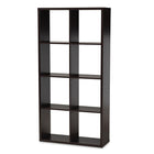 Baxton Studio Janne Modern and Contemporary Dark Brown Finished 8-Cube Multipurpose Storage Shelf