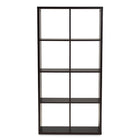 Baxton Studio Janne Modern and Contemporary Dark Brown Finished 8-Cube Multipurpose Storage Shelf