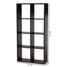 Baxton Studio Janne Modern and Contemporary Dark Brown Finished 8-Cube Multipurpose Storage Shelf