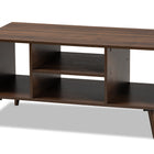 Baxton Studio Linas Mid-Century Modern Walnut Finished Coffee Table