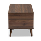 Baxton Studio Linas Mid-Century Modern Walnut Finished Coffee Table