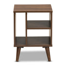 Baxton Studio Sami Mid-Century Modern Walnut Finished Wood End Table