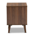 Baxton Studio Sami Mid-Century Modern Walnut Finished Wood End Table