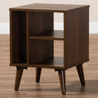 Baxton Studio Sami Mid-Century Modern Walnut Finished Wood End Table