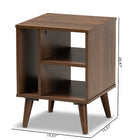Baxton Studio Sami Mid-Century Modern Walnut Finished Wood End Table