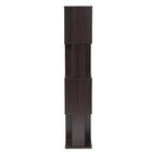 Baxton Studio Riva Modern and Contemporary Dark Brown Finished Geometric Wood Bookshelf