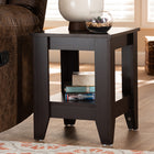 Baxton Studio Audra Modern and Contemporary Dark Brown Finished Wood End Table