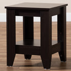 Baxton Studio Audra Modern and Contemporary Dark Brown Finished Wood End Table