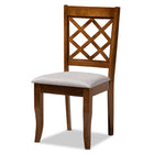 Baxton Studio Jana Modern and Contemporary Grey Fabric Upholstered and Walnut Brown Finished Wood 5-Piece Dining Set