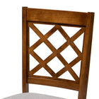 Baxton Studio Jana Modern and Contemporary Grey Fabric Upholstered and Walnut Brown Finished Wood 5-Piece Dining Set