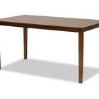 Baxton Studio Dori Modern and Contemporary Grey Fabric Upholstered and Walnut Brown Finished Wood 6-Piece Dining Set