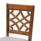 Baxton Studio Dori Modern and Contemporary Grey Fabric Upholstered and Walnut Brown Finished Wood 6-Piece Dining Set